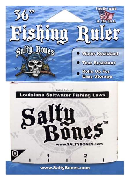 Picture of Salty Bones Roll UP Fishing Ruler W/ Louisiansa Rules