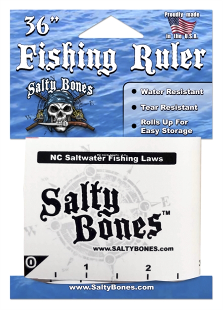 Picture of Salty Bones Roll UP Fishing Ruler W/ North Carolina Rules