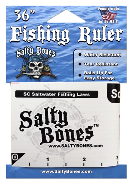 Picture of Salty Bones Roll UP Fishing Ruler W/ South Carolina Rules