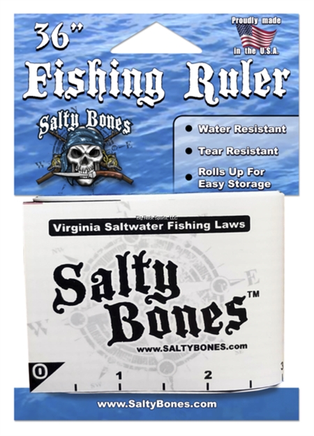 Picture of Salty Bones Roll UP Fishing Ruler W/ Virginia Rules