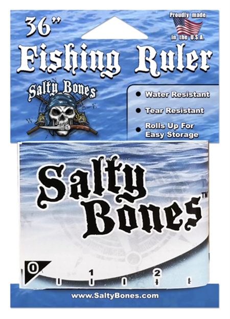 Picture of Salty Bones Roll UP Fishing Ruler W/ Water Graphic
