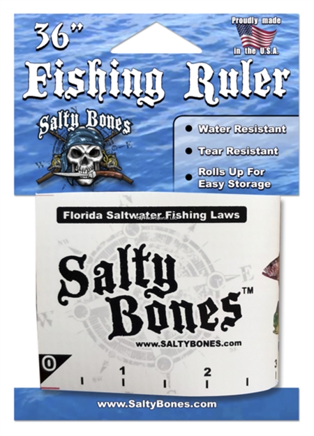 Picture of Salty Bones Roll-Up Fishing Ruler W/Florida Regulations
