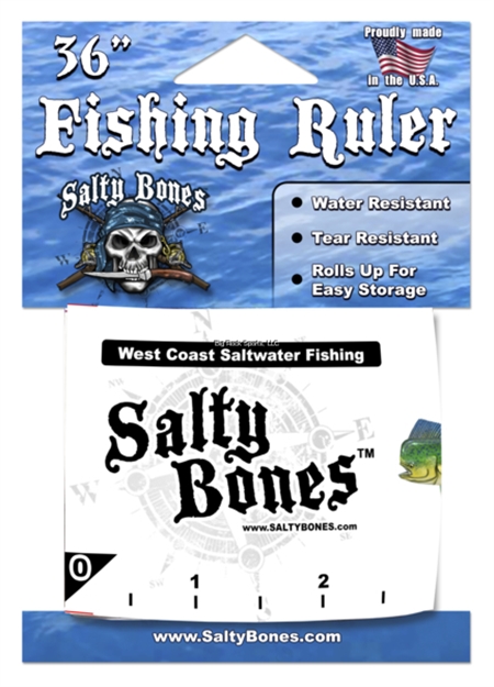 Picture of Salty Bones Roll UP Fishing Ruler West Coast NO Rules