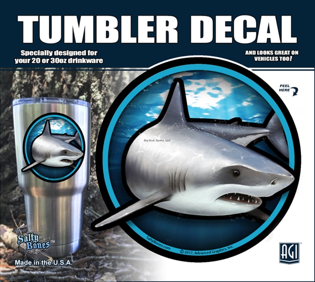 Picture of Salty Bones Shark Tumbler Decal