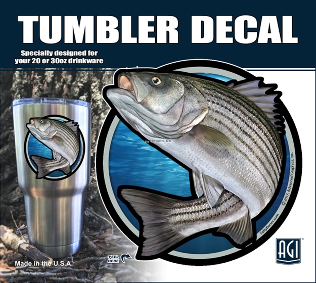 Picture of Salty Bones Striper Tumbler Decal