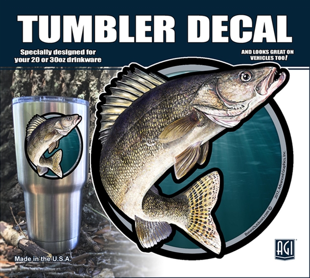 Picture of Salty Bones Walleye Tumbler Decal