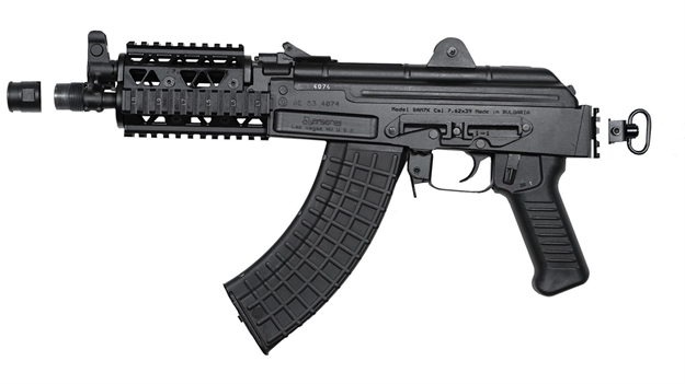 Picture of Sam7k Pistol 7.62X39mm Milled Receiver With Threaded Front Sight Block And Picatinny Quad Rail