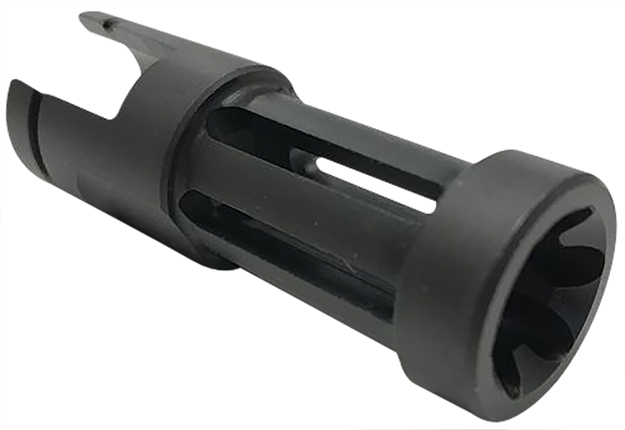Picture of Samson 040606203 Flash Hider  Black Oxide Stainless Steel With 2.50" Oal & .860" Diameter For Ruger 10/22 04-06062-03 850006871629
