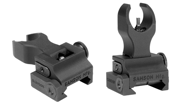 Picture of Samson 020003301 Quick Flip Front Sight Gas Block Extended Height (A2)  Black Hardcoat Anodized Flip UP For Ar-15 FXF-HK 851725003100