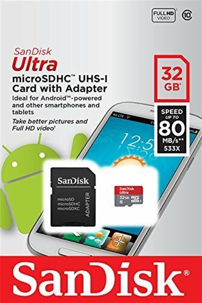 Picture of Sandisk Ultra 32Gb Sdhc Uhs-I Card Full HD