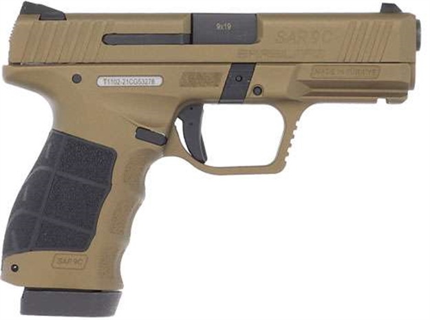 Picture of Sar Usa Sar9c 9Mm Compact 4" 2-15Rd Bronze SAR9CBZ 810075870381