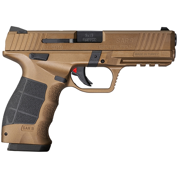 Picture of Sar Sar9 Semi Auto Pistol, 9Mm, 4.4" Bbl, Cerakote Bronze, 2-17 RD SAR9BZ 858763007725