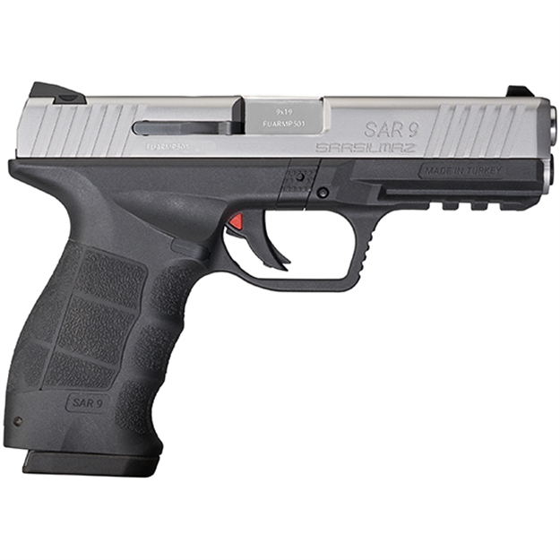 Picture of Sarsilmaz (Sarusa) Sar Sar9t 9Mm 4.4" Poly Stainless 10Rd SAR9TST10