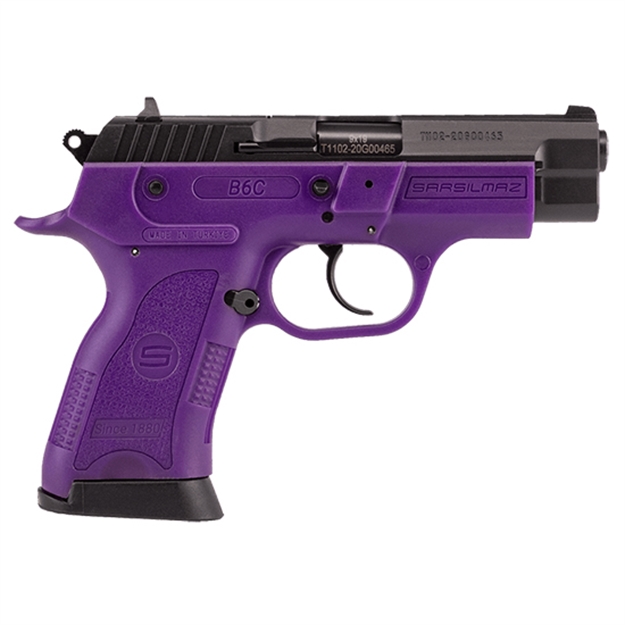 Picture of Sar Usa B6c Compact Semi-Auto Pistol, 9Mm, 3.8" Bbl, Violet Frame, Black Slide, 13+1 Rnd B69CVT 850020252152