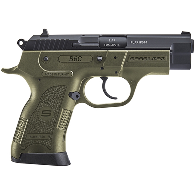 Picture of Sarsilmaz (Sarusa) Sarsilmaz (Sarusa) B6c Compact, 9Mm, 3.8" Barrel, 3-Dot Sights, Black, Odg Polymer, 13-Rd B6C9OD 858763007046