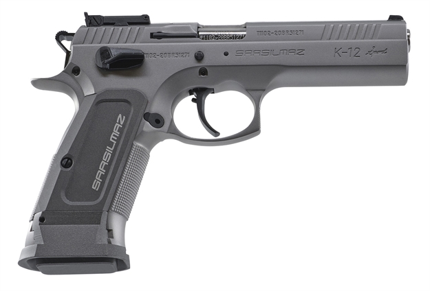 Picture of  Eaa Usa K12stsp K12 Sport 9Mm Luger 17+1 4.70" Stainless Target Crown Barrel, Stainless Steel Serrated Slide, Stainless Steel Frame W/Beavertail, Gray Polymer Grip, Right Hand 858763007381