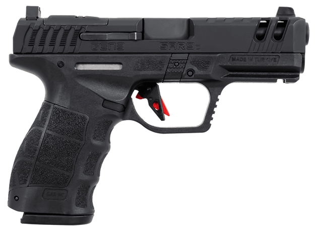 Picture of Eaa Usa Eaa9cg3bl Eaa9 C Gen3 Compact Frame 9Mm Luger 15+1 4" Black Steel Barrel, Black Steel Optic Ready/Ported/Serrated Slide, Black Polymer Frame W/Picatinny Rail, Interchangeable Backstrap Grip SAR9CG3BL