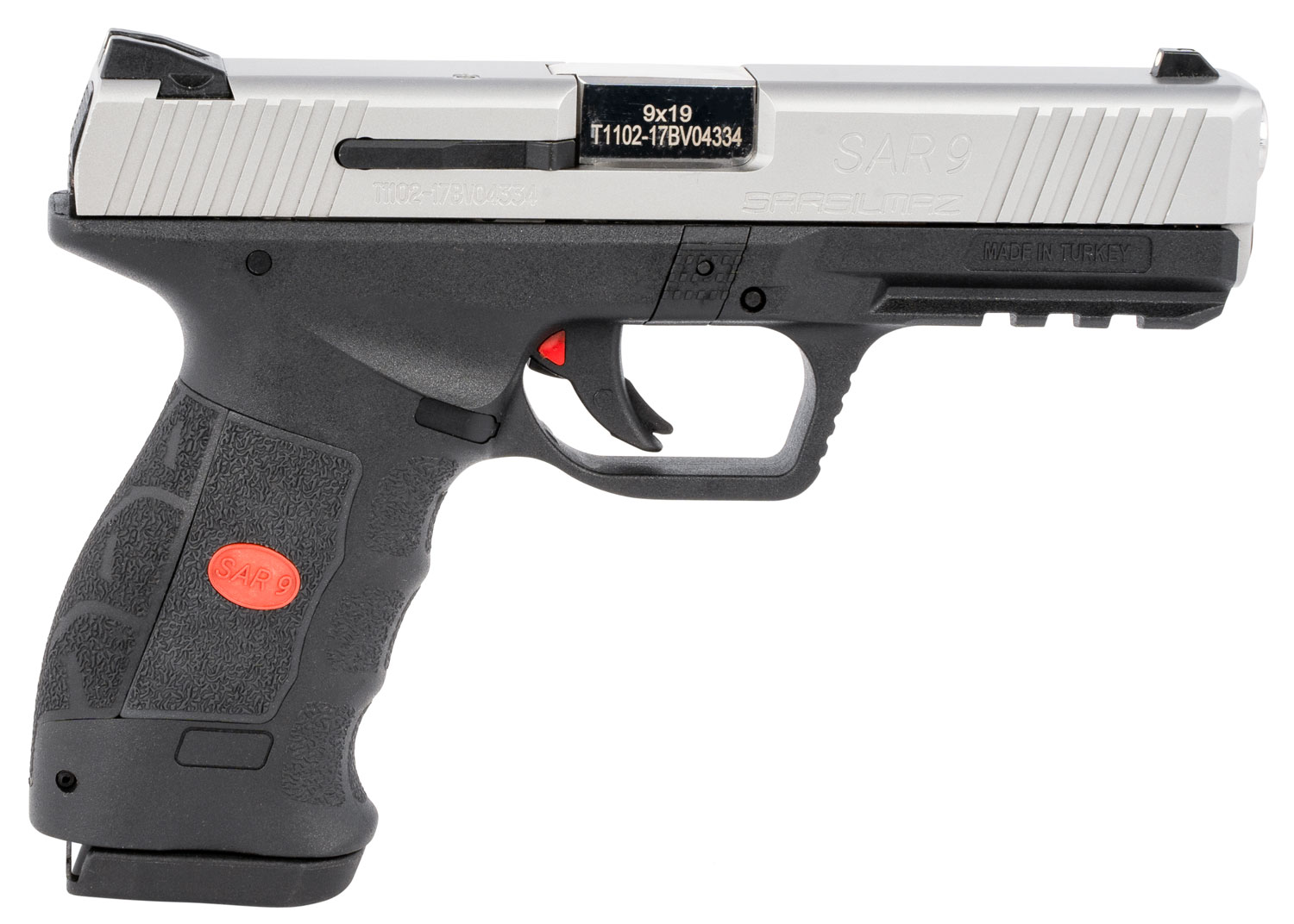 SAR USA Sar9 SemiAuto Pistol, 9Mm, 4.4 Bbl, Stain Sar9stx 9mm Luger