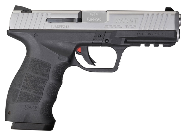 Picture of Sar Usa Sar9t   9Mm Luger 4.40" 17+1 (2) Black Polymer Frame Stainless Steel Slide Black Polymer Grip