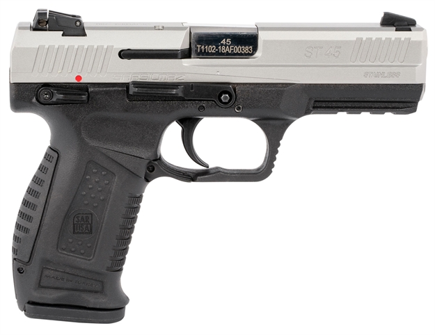 Picture of Sar Usa St45sts St45  45 Acp 4.50" 12+1 TB Black Stainless Steel Black Interchangeable Backstrap Grip
