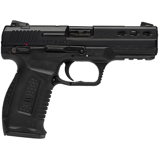Picture of Sar Usa St9 Semi-Auto Pistol, 9Mm, 4.5" Bbl, Black, Slotted, Ported, Adjustable Backstrap, 17+1 Rnd ST9SLBL