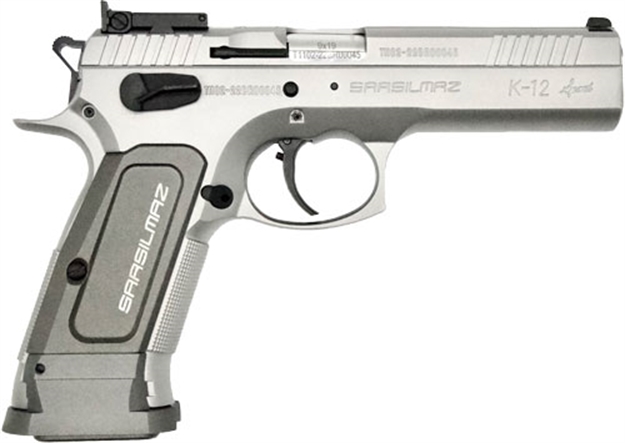 Picture of  Eaa Usa K12stsp K12 Sport 9Mm Luger 17+1 4.70" Stainless Target Crown Barrel, Stainless Steel Serrated Slide, Stainless Steel Frame W/Beavertail, Gray Polymer Grip, Right Hand