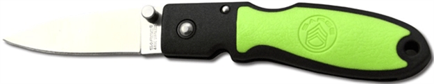 Picture of Sarge Knives Blk/Grn Rub Grp Lck BK 21/8"