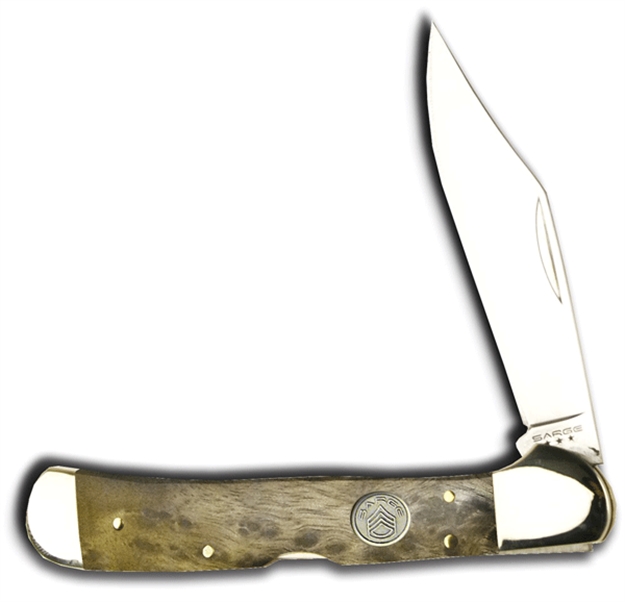 Picture of Sarge Knives Maple Burl Wood Lck Back3"