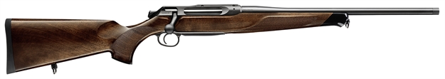 Picture of  Sauer 80117092 505 Lux Full Size 223 Rem 5+1 20" Matte Blued Threaded Barrel, Matte Blued Saddle Mount Steel Receiver, Grade 2 Wood Fixed Stock