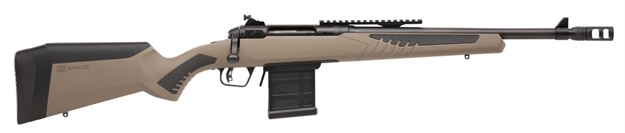 Picture of Savage 110 Scout Bolt Action Rifle, 450 Bushmaster, 16.5" Bbl, 4+1 Rnd, Fde Stock, Accufit System, Muzzle Break 57139