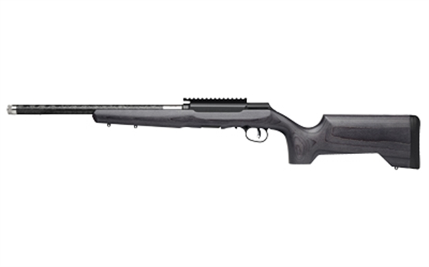 Picture of  Savage Arms 47255 A Series Precision 22 LR 10+1 18" Black Threaded Barrel, Black Picatinny Rail Steel Receiver, Black Carbonwood Laminate Fixed Stock