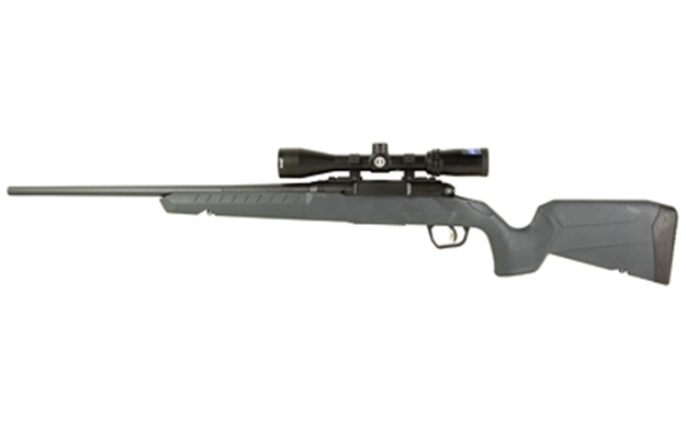 Picture of  Savage Arms 32233 Axis 2 XP Combo Compact 308 Win 4+1 20" Matte Black Heavy Sporter Barrel & Drilled & Tapped Carbon Steel Receiver, Fixed Matte Gray Synthetic Stock, Right Hand, Boresighted 3-9X40mm 011356322333
