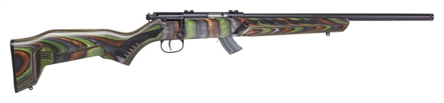 Picture of  Savage Arms 26736 Mark II Minimalist Full Size 22 LR 10+1 18" Matte Black Threaded Barrel, Matte Black Drilled & Tapped Carbon Steel Receiver, Green Boyd's Minimalist Laminate Stock, Right Hand 062654267369