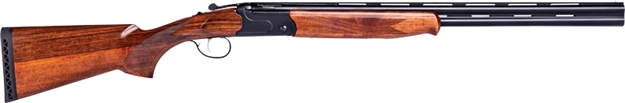 Picture of  Stevens 22155 555  Compact 28 Gauge Break Open 2.75" 2Rd 24" Black Satin Over/Under Vent Rib Barrel, Satin Black Aluminum Receiver, Fixed Satin Turkish Walnut Stock, Ambidextrous 011356221551