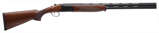 Picture of  Stevens 22168 555  Full Size 410 Gauge Break Open 3" 2Rd 26" Black Satin Over/Under Vent Rib Barrel, Satin Black Aluminum Receiver, Fixed Turkish Walnut Stock, Ambidextrous 011356221681