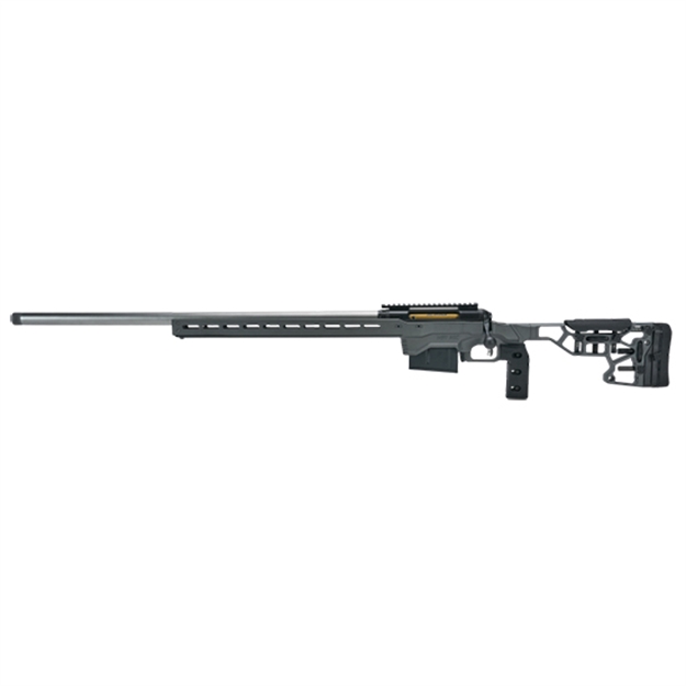 Picture of  Savage Arms 57704 110 Elite Precision 6Mm Creedmoor 10+1 26" Matte Stainless, Matte Black Rec, Gray Cerakote Adjustable Mdt Acc Aluminum Chassis Stock, Left Hand (Mb Not Included)