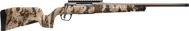 Picture of  Savage Arms 32320 Axis 2 Pro 308 Win 4+1 20" Gun Metal Bronze Cerakote Heavy Sporter Threaded Barrel & Picatinny Rail Carbon Steel Receiver, Fixed Western Camo Synthetic Stock, Right Hand 011356323200