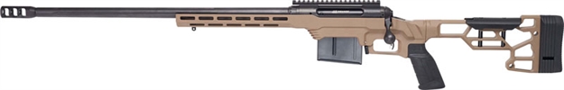 Picture of  Savage Arms 57697 110 Precision 300 Win Mag 5+1 24", Matte Black Rec/Barrel, Flat Dark Earth Cerakote Mdt Lss XL Chassis, Polymer Grip, Left Hand 011356576972
