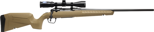 Picture of  Savage Arms 32163 Axis 2 XP Combo 6.5 Creedmoor 4+1 22" Black Sporter Barrel, Black Drilled & Tapped Steel Receiver, Fixed Flat Dark Earth Synthetic Stock, Right Hand, Boresighted 3-9X40 011356321633