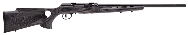 Picture of  Savage Arms 47800 A Series Matte Gray Full Size 17 Wsm 8+1 22" High Luster Heavy Barrel, High Luster Drilled & Tapped Carbon Steel Receiver, Matte Gray Thumbhole Laminate Stock, Right Hand