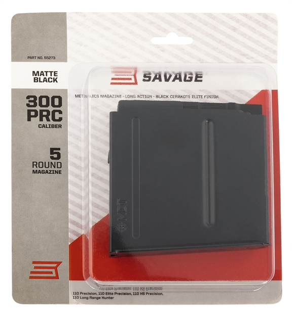 Picture of  Savage Arms 55273 110  5Rd 300 Prc Fits Savage 110 LR Hunter/110 Precision/110 Elite Precision/110 HS Precision Matte Black Steel