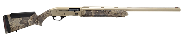 Picture of  Savage Arms 57776 Renegauge Prairie 12 Gauge Semi-Auto 4+1 28" Desert Sand Cerakote Fluted Vent Rib Barrel & Aluminum Receiver, Adjustable Truetimber Prairie Synthetic Stock
