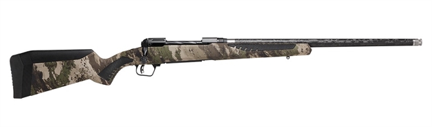 Picture of Savage Arms 58029 110 Ultralite 7Mm Prc 2+1 22" Threaded Carbon Fiber Wrapped Barrel, Black Melonite Rec, Woodland Camo Accustock With Accufit 58006 011356580061