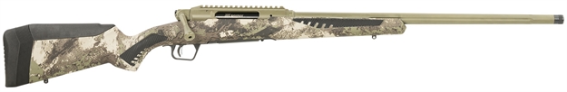 Picture of  Savage Arms 58023 Impulse Big Game 243 Win 4+1 22" Threaded, Hazel Green Barrel/Rec, Woodland Camo Accustock With Accufit, Includes Detachable Box Mag 011356580238