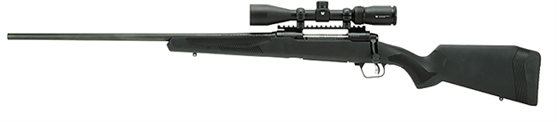 Picture of Savage Arms 58131 110 Apex Hunter XP 400 Legend 4+1 18" Carbon Steel, Black, Synthetic Accufit Stock, Vortex Crossfire II 3-9X40mm Scope Left Hand 58130 011356581303