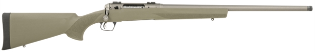 Picture of  Savage Arms 58137 110 Trail Hunter 450 Bushmaster 3+1 20" Threaded/Medium Heavy Profile, Tungsten Gray Cerakote Barrel/Rec, OD Green Hogue Overmold Stock, Adj. Accutrigger, Weaver Base