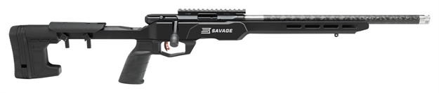 Picture of  Savage Arms 70856 B17 Precision Lite Bolt 17 Hmr 18" Carbon Fiber Wrapped Barrel 10+1 Black Rec Black Adjustable Mdt Aluminum Chassis Stock Black Polymer Grip Right Hand 062654708565