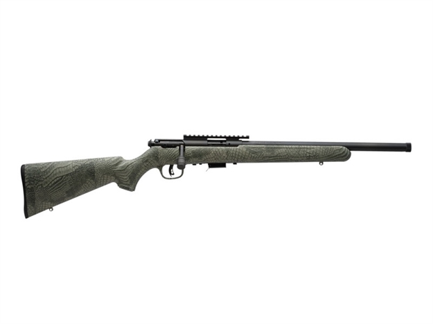 Picture of  Savage Arms 93217 93 Fv-Sr Bolt Action 22 Wmr Caliber With 5+1 Capacity, 16.50" Threaded Barrel, Matte Blued Metal Finish, Gator Camo Synthetic Stock & Accutrigger Right Hand (Full Size)
