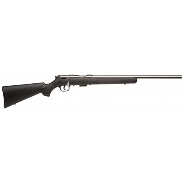 Picture of  Savage Arms 96703 93R17 Fvss Full Size 17 Hmr 5+1 21" Matte Heavy Button Rifled Barrel, Matte Drilled & Tapped Stainless Steel Receiver, Matte Black Fixed Synthetic Stock, Right Hand 062654967030