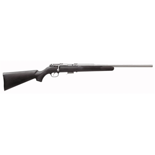 Picture of  Savage Arms 96703 93R17 Fvss Full Size 17 Hmr 5+1 21" Matte Heavy Button Rifled Barrel, Matte Drilled & Tapped Stainless Steel Receiver, Matte Black Fixed Synthetic Stock, Right Hand